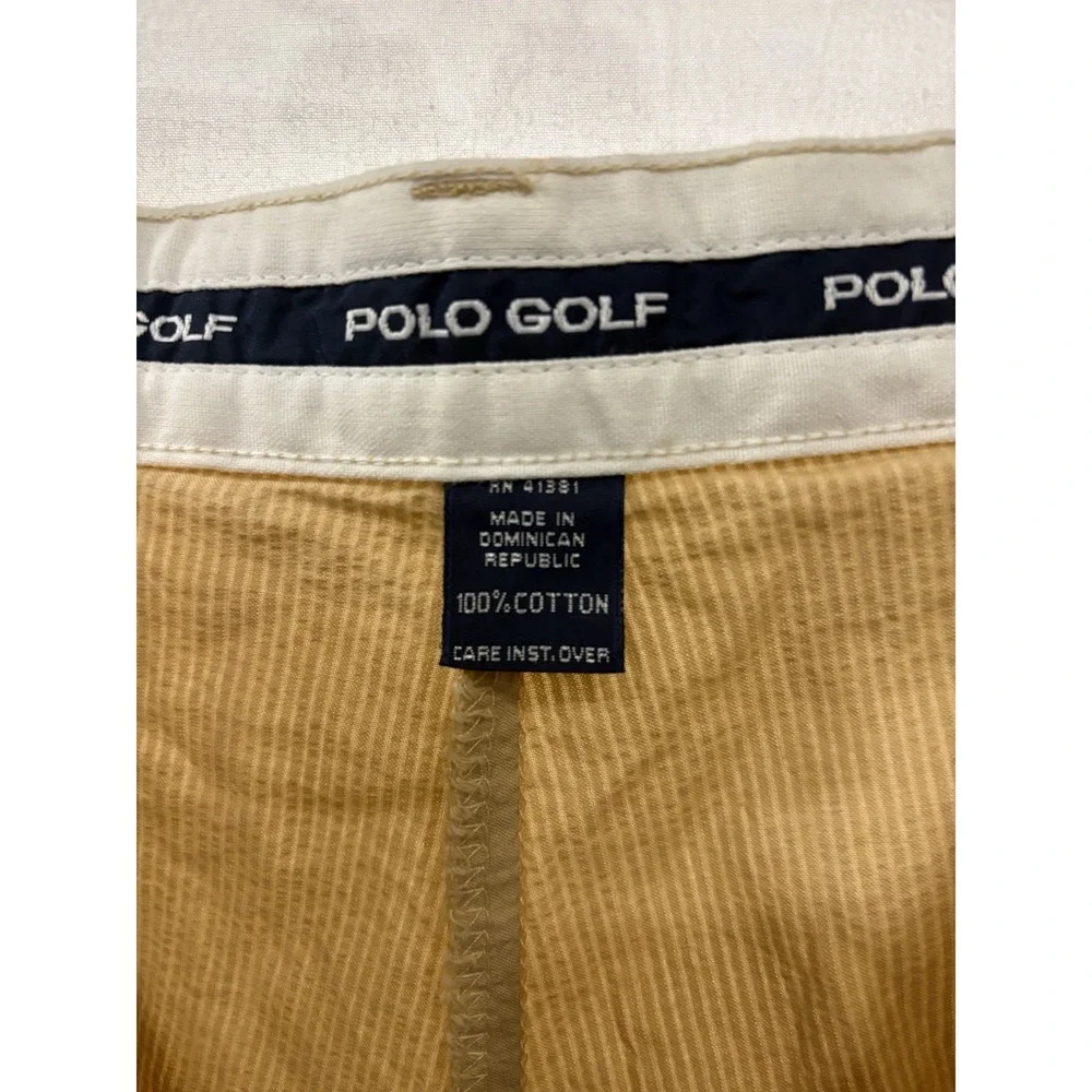 Polo Golf Ralph Lauren Classic Golf Shorts Men's 38 Khaki Beige Pleated Cotton